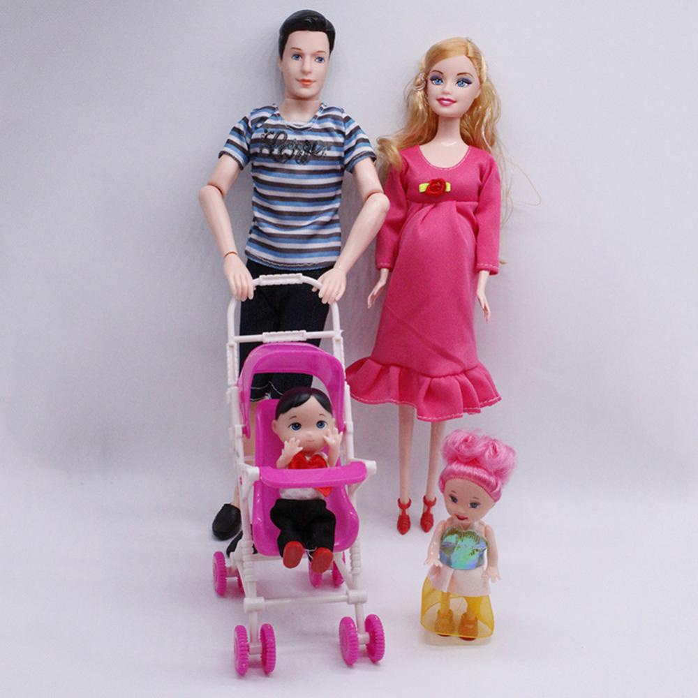 6 Pçs Feliz Família Kit Brinquedo Bonecas Grávida Babyborn Ken & Esposa Com  Mini Carrinho De Criança Carrinhos Para Bonecas Do Bebê Brinquedos Da  Criança Para O Presente Das Meninas - Bonecas - AliExpress