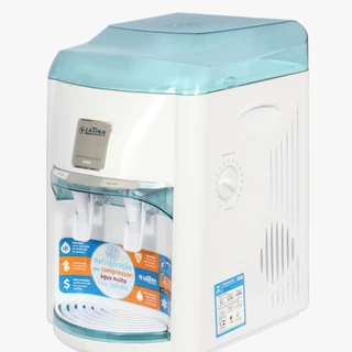 Purificador de Água Latina PA355 com Sistema de Refrigeração por Compressor Branco com Verde