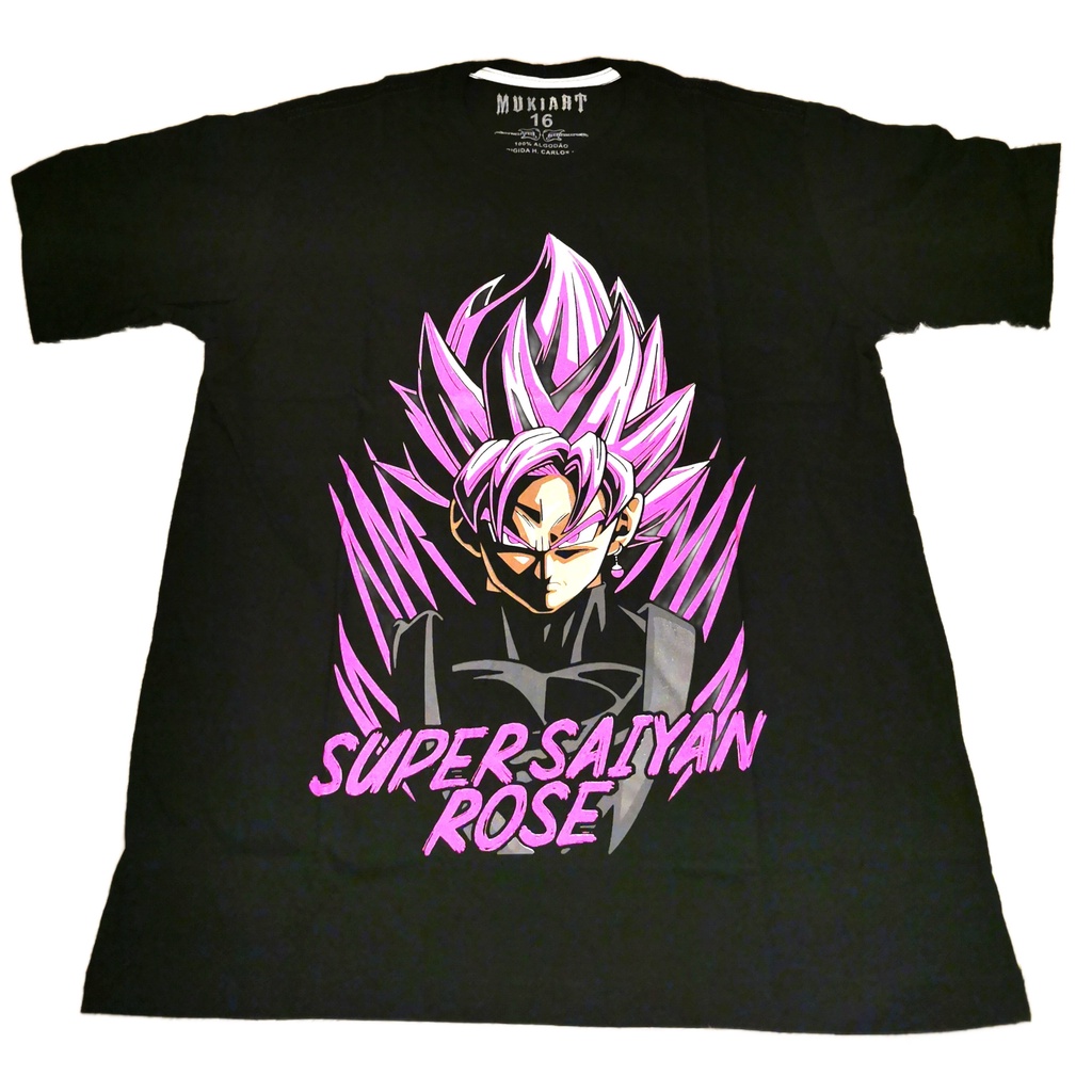 Camisa Camiseta Goku Super Saiyan Rose Blue Dragon Ball