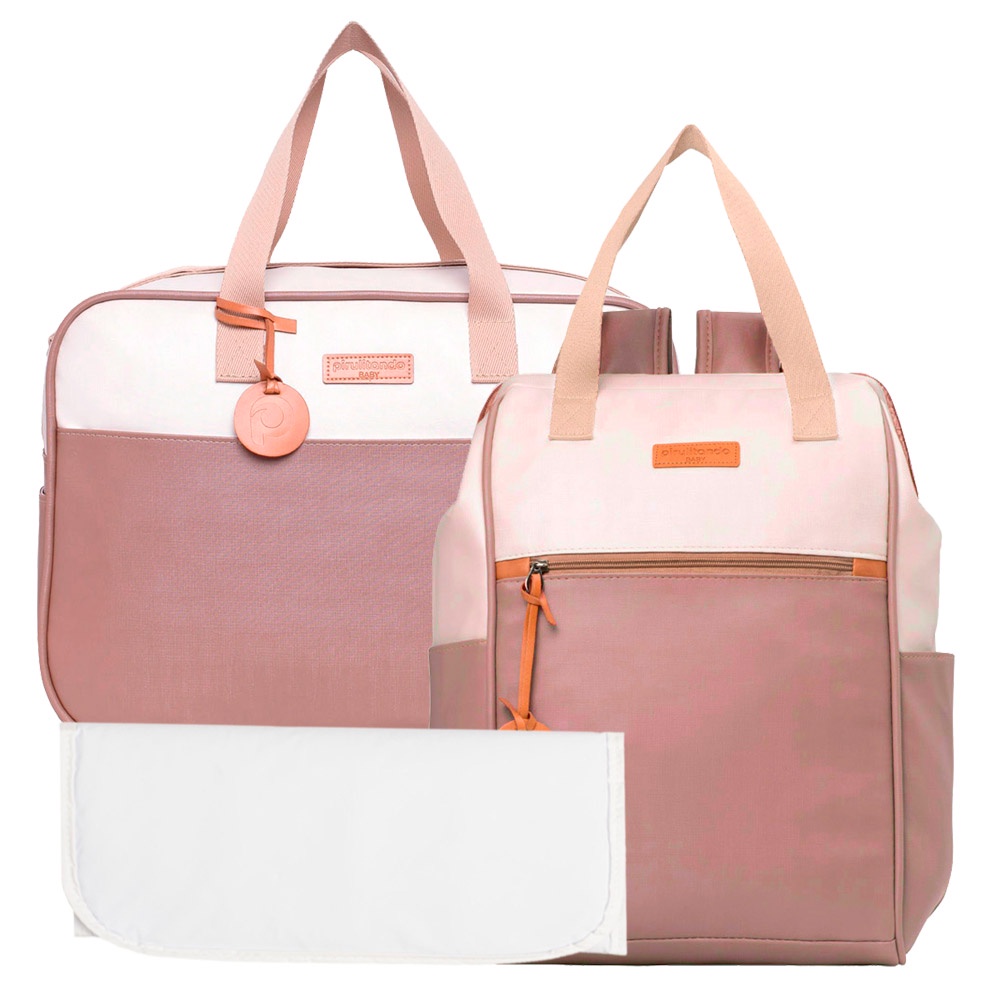 Kit Bolsas Maternidade Pirulitando G+M+T Petit Caramelo | Shopee Brasil