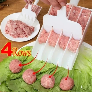 4 Linhas Bolinhos De Carne De Arroz Fabricante De Almôndegas Criativo Cozinha Bola Peixe Cozinhar Molde Máquina Bolas Fazendo Ferramentas