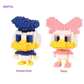 Venda A Quente Daisy Duck Cartoon Building Blocks Figurine Lovely Characters Toys Mickey Minnie Educatinal Tijolos Infantis De Natal Presentes Marca Nova