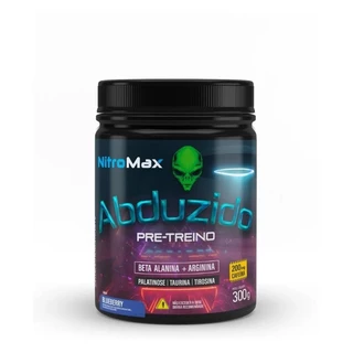 Pré Treino Nitro Max Blueberry 300g Abduzido HF Suplementos Energia Força Foco Máximo Rendimento