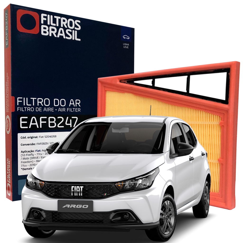Filtro de ar do motor Fiat Argo DRIVE Firefly 2017 a 2022 | Shopee Brasil