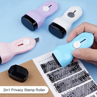 Carimbo Com Abridor De Caixa De Ferramentas De Corte/Privacidade/Proteção De Identidade Recarregável Para Cobertura De Tinta Rápida