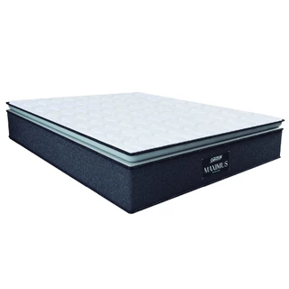 Colchão Casal Molas Ensacadas Pillow Top Maximus 138x188x28cm Gazin Cinza/Branco - Suporta até 120Kg