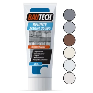 Rejunte Líquido Acrílico Banheiro Impermeável Pronto 470gr Bautech 