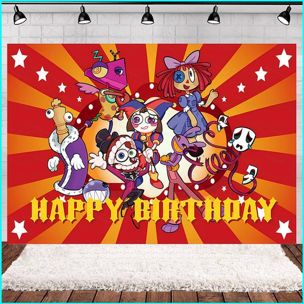 star3 O Incrível banner Digital Circus Birthday backdrop Tapeçaria  Decoração De Festa Foto Fotografia Pano De Fundo | Shopee Brasil