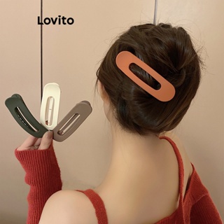 Lovito Grampos De Cabelo De Vários Formatos De Tamanho Grande Fosco Liso Casual Para Mulheres LFA10429
