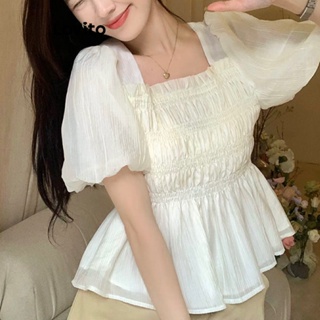 Lovito Blusa Casual Lisa Com Bata Para Mulheres LNE42137