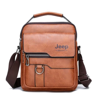 Bolsas de ombro Bolsas de couro masculinas Crossbody/Retro Casual Jeep/5H2R