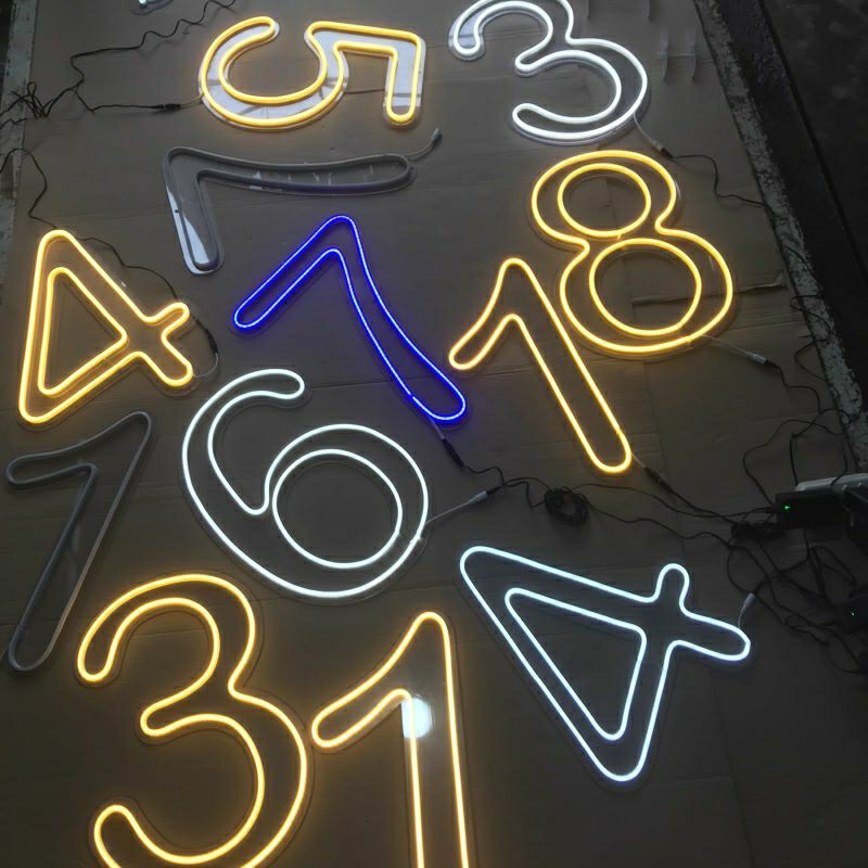 Kit de 10 números em LED neon com 50cm de altura, de 0 a 9! | Shopee Brasil