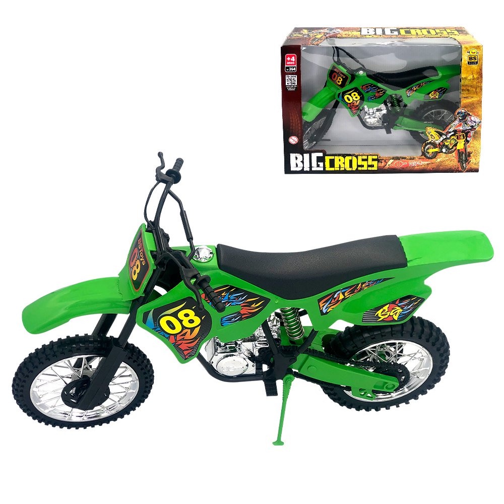 Brinquedo Moto Trilha Motocross Pneu Borracha Amortecedor - Kendy
