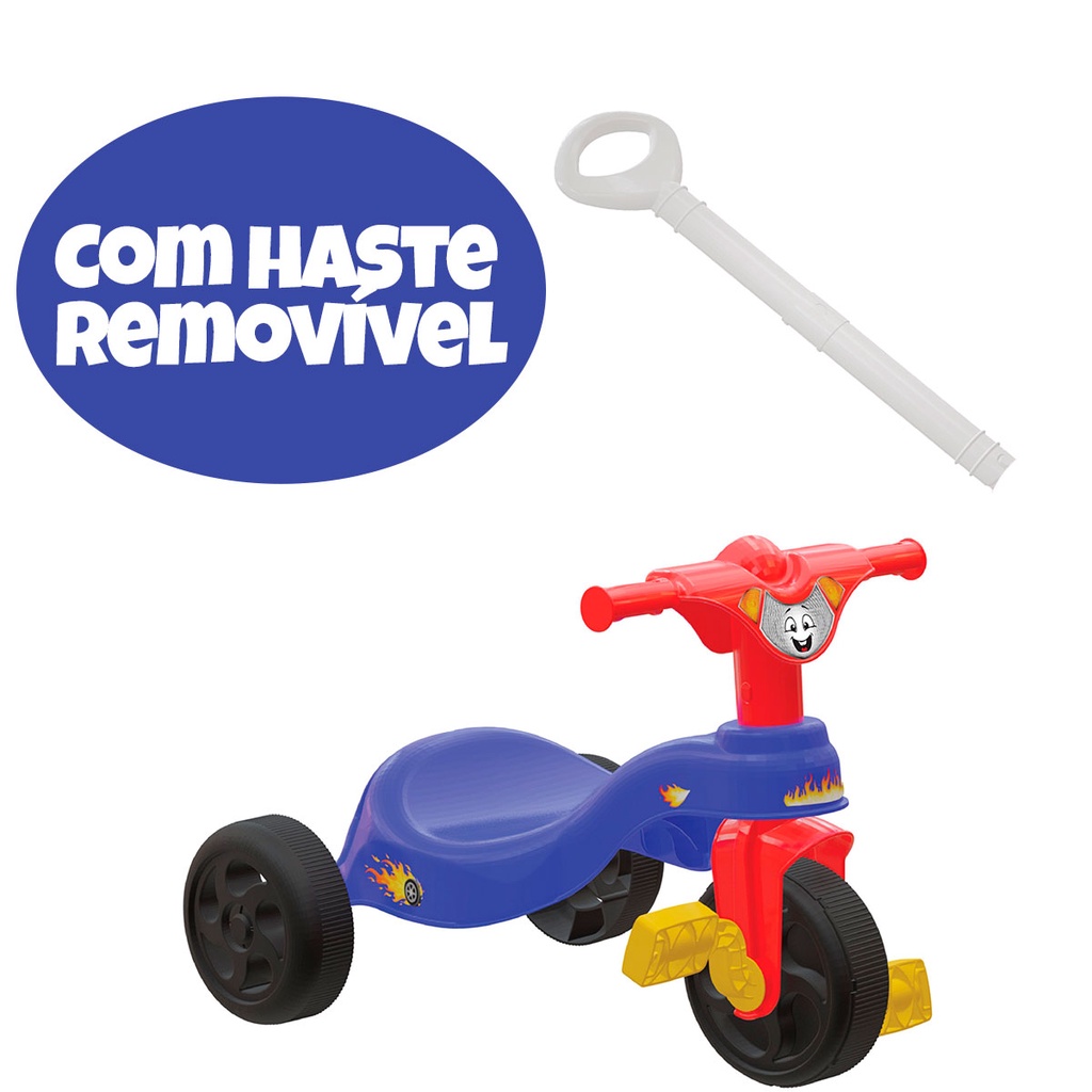 Triciclo Velotrol Infantil Herois Motoca Preto Morceguinho