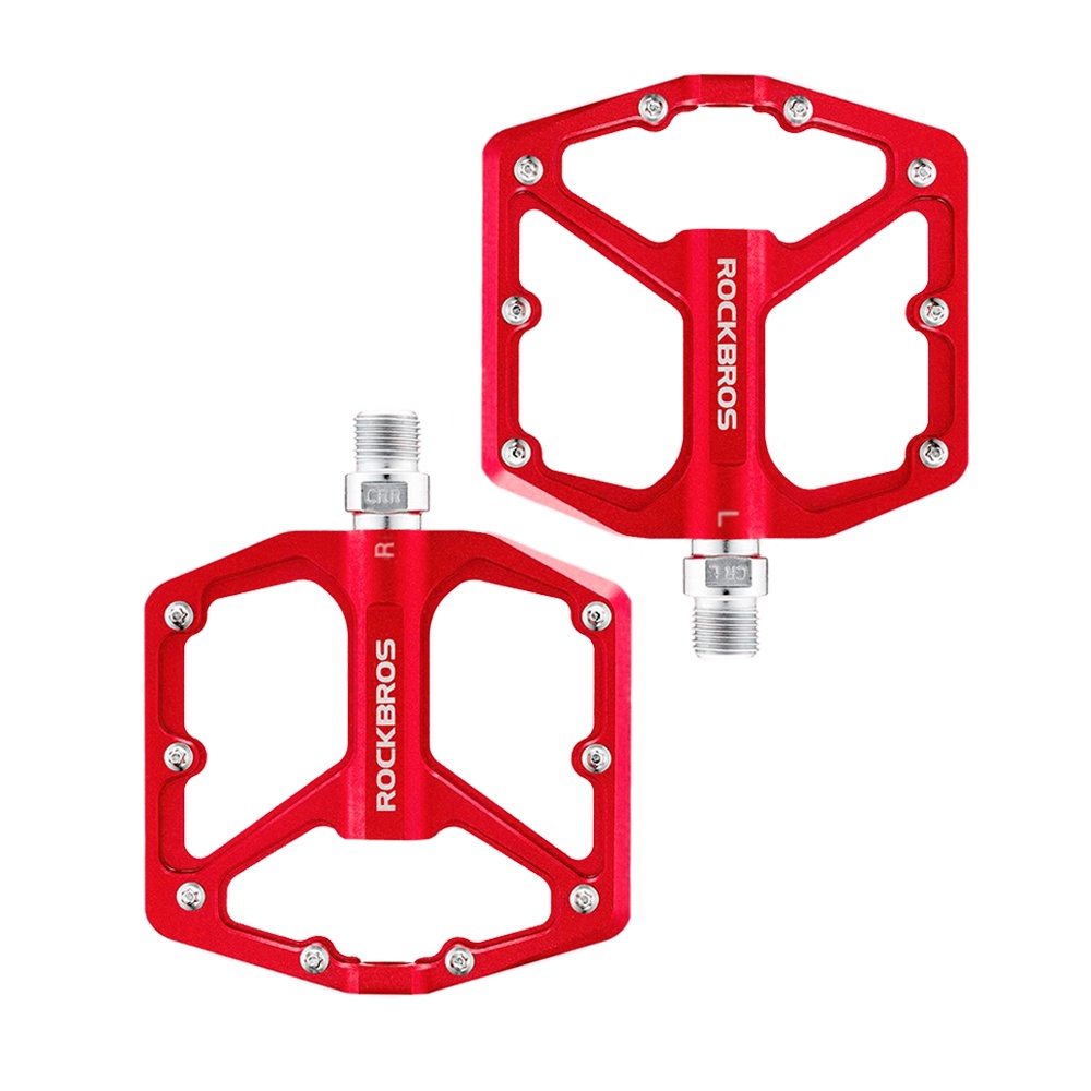 PEDAL 9/16 ROCKBROS PLATAFORMA ALUM ROLAMENTADO C/ 8 PINOS