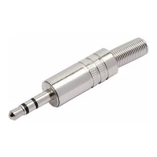 10 Uni. Conector P2 stereo Soldada Metal