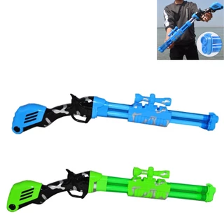 Lança Atira Água Infantil Grande Lançador Arma Cano Duplo Arminha 58Cm Piscina Pistola Espingarda Brinquedo Criança Par Unidade