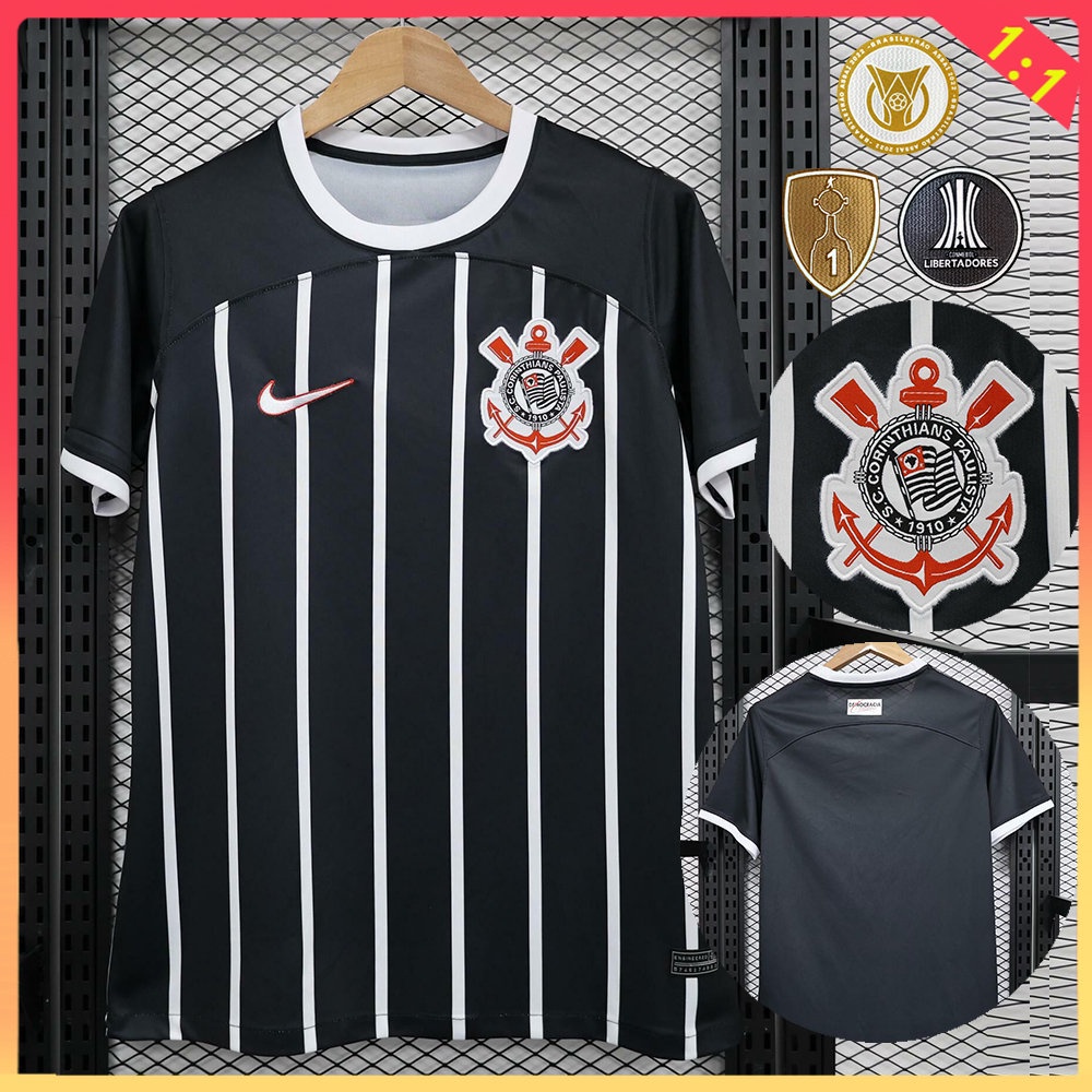23/24 Corinthians KLDA Preto C-S Camisa De Futebol Para Homens Far Away