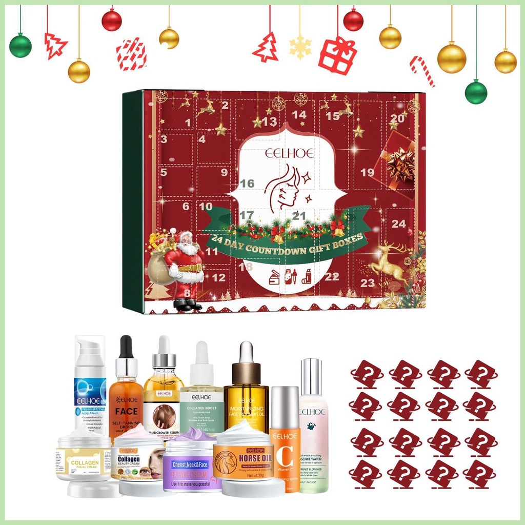 Maquiagem De Natal Calendário De Advento Conjunto De Beleza 24pcs Caixa Criativa Presentes Funny Surprise kagli1br