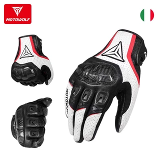 MOTOWOLF Motocicleta Luvas De Dedo Completas Tela Táctil De Proteção De Fibra De Carbono Para Motocross Enduro