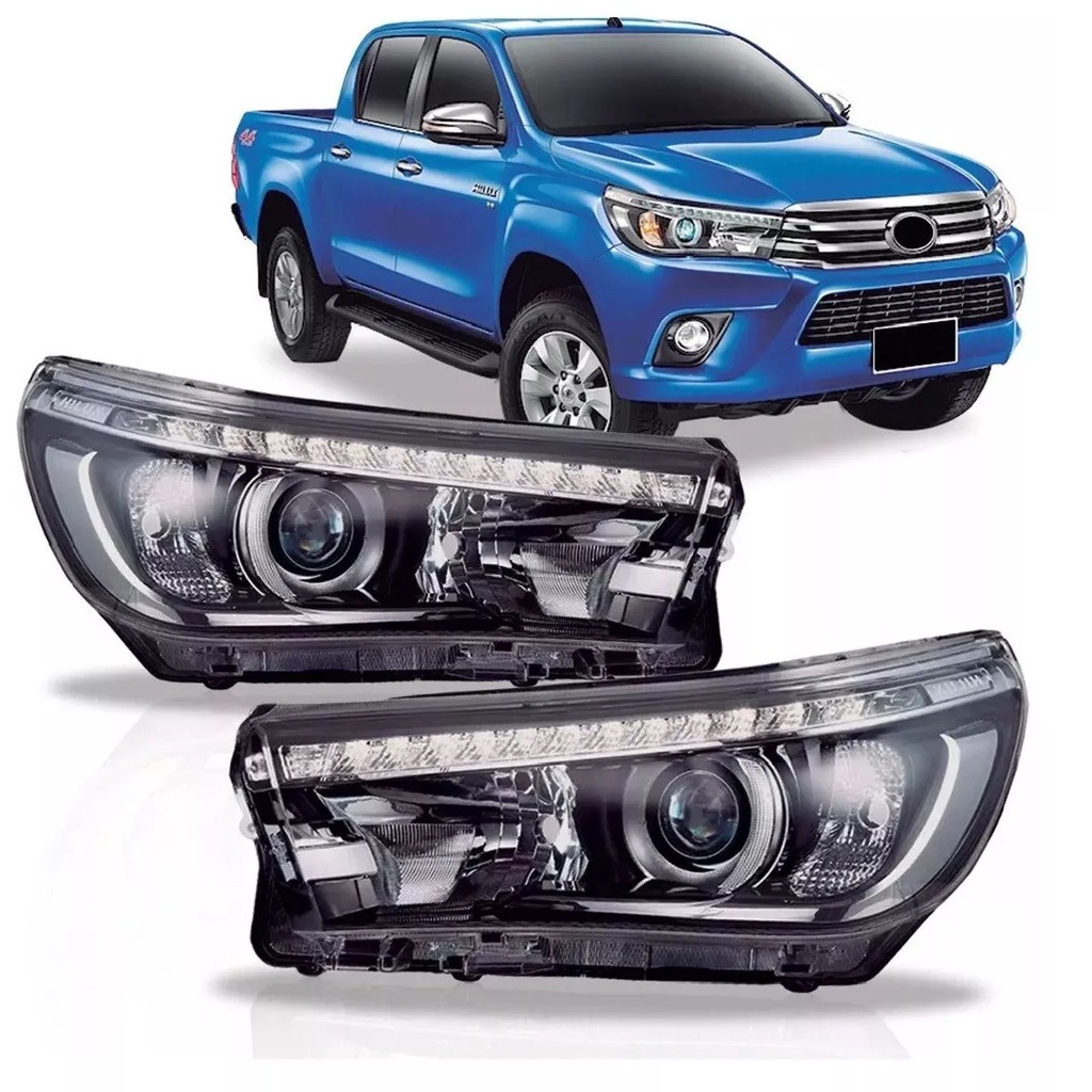Farol Toyota Hilux Srx 2016 2017 2018 2019 Com Led Novo | Shopee Brasil