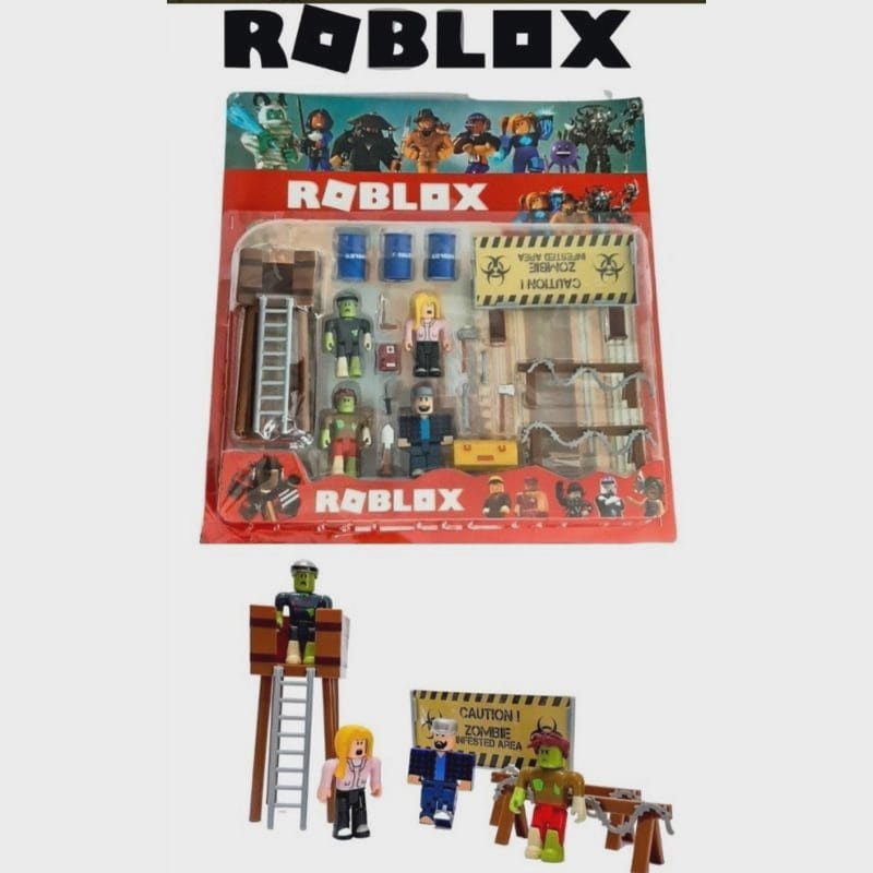 Cartela 4 Boneco Articulado 7Cm Roblox Ataque Zumbi Nº15 - Smart Bracelet