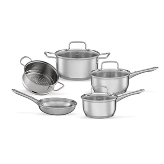 Jogo de Panelas 4 e 5 Peças Brinox Jasmin - Aço Inox Fundo Triplo com Indução
