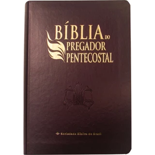 Bíblia do Pregador Pentecostal Média com Índice | ARA | Capa Luxo Vinho em Oferta na Shopee