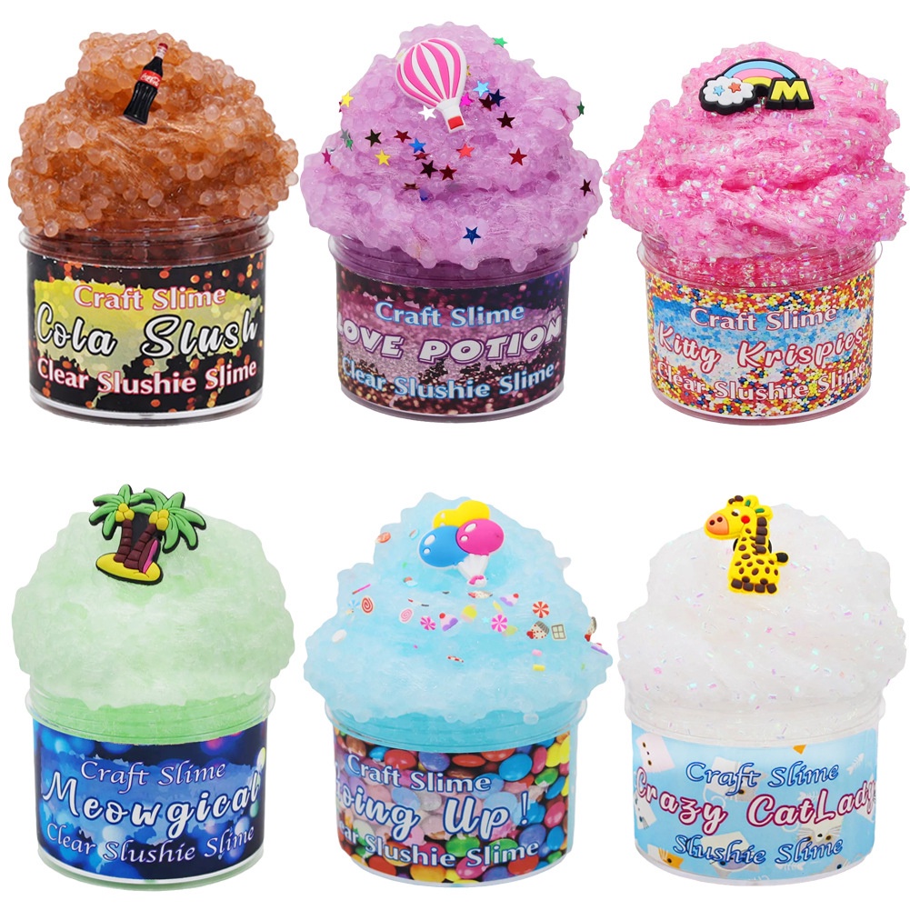 70ml Color Mud Rice Grain Slime De Arroz/Kit De Frutas Escorregadias De Manteiga De Faça-Você-Mesmo/Goma De Espuma De Descompressão De Cristal