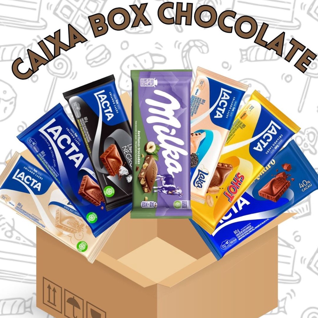 Caixa Box Chocolate Sortidos Lacta Com 7 Unidades | Shopee Brasil