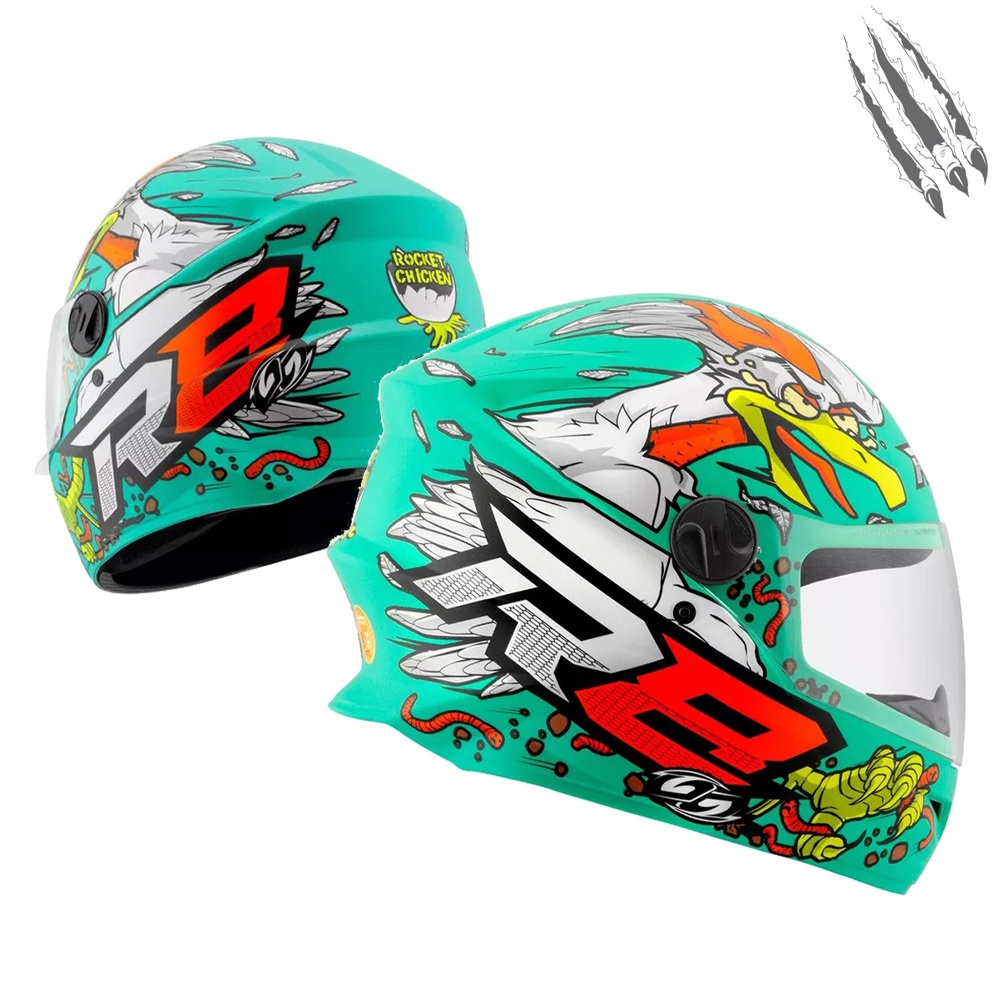 Japa Mini Motos - Capacete Motocross + Óculos Espelhado