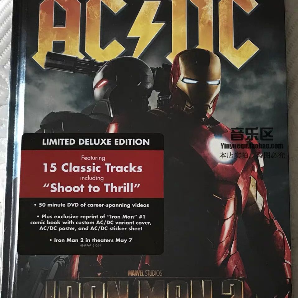 AC/DC Iron Man 2 Iron Man 2 Edição de colecionador CD DVD genuíno ...