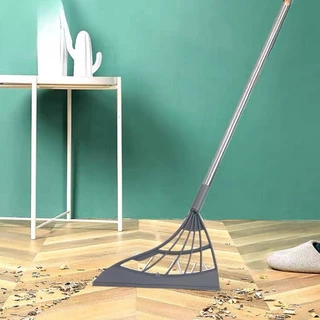 KIT 2 Vassoura Mágica Rodo Tira Pelo Limpa Vidro Seca Bem Silicone Cabo Grande 90cm