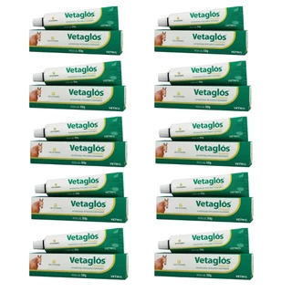 10 Vetaglos Pomada Cicatrizante Vetnil 50g em Oferta na Shopee
