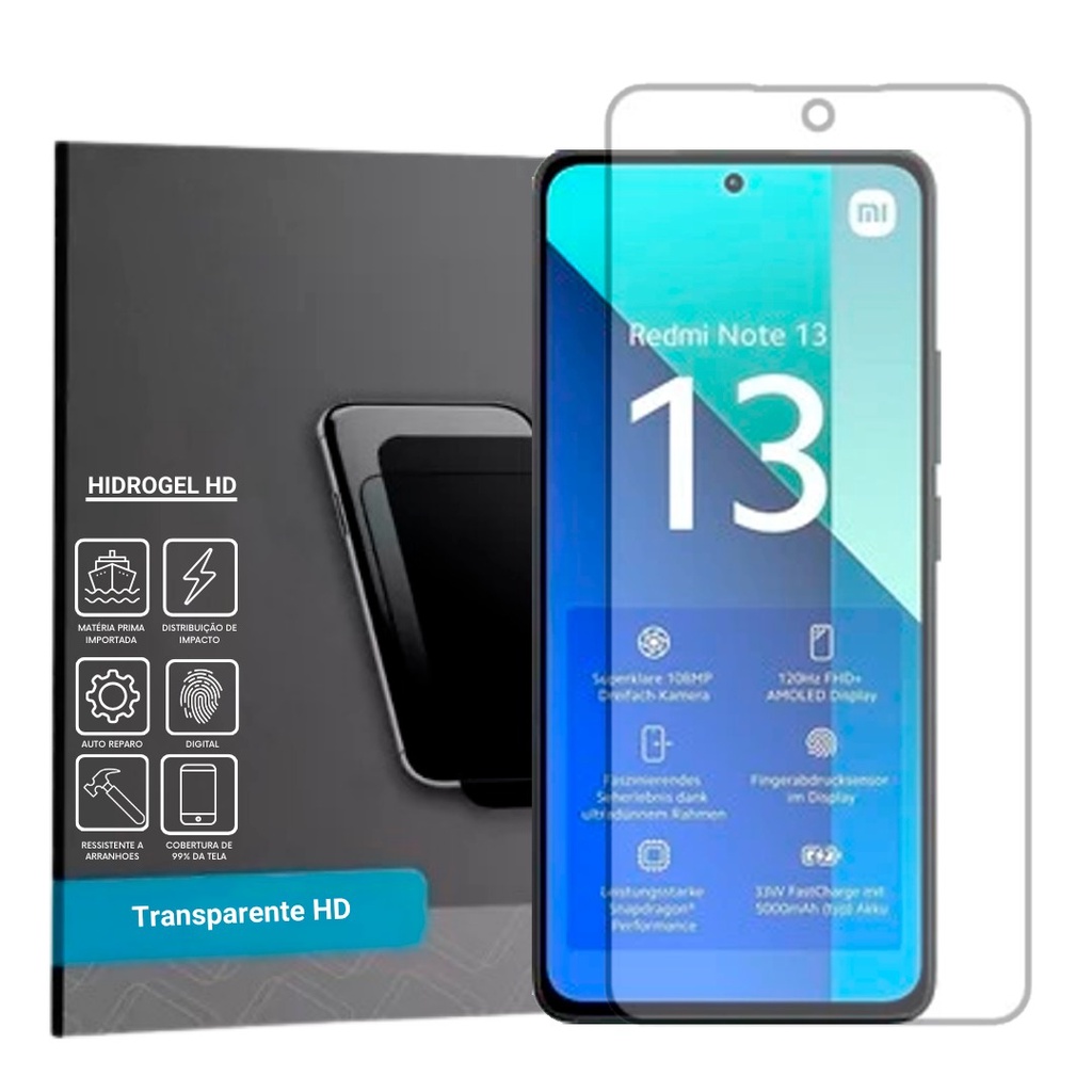 Película Hidrogel HD Frontal Para Xiaomi Redmi Note 13 4g