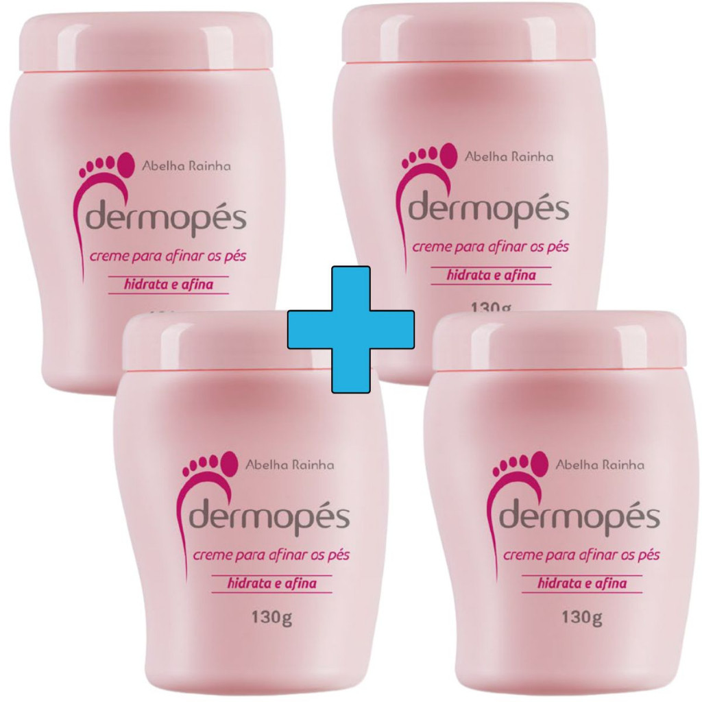 Kit 4 creme hidratante para os pés rachados, dermopes abelha rainha ...