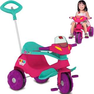 Triciclo Infantil - Passeio e Pedal - Velobaby G2 - Azul - Bandeirante