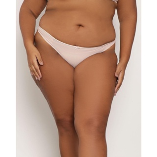 Calcinha Plus Size Avulsa Biquíni Telada Bege