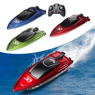 RC Barco 2.4Ghz De Alta Velocidade Controle Remoto De Navio Elétrico Corrida De Água Modelo Brinquedo Infantil Com Luzes LED