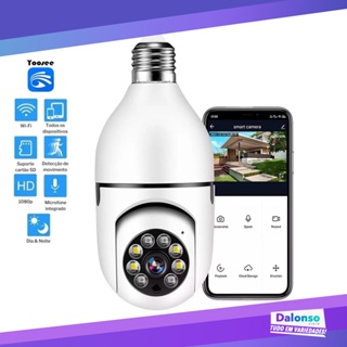 Câmera Lâmpada De Segurança Ip Wifi Smart Yoosee 1080p Infravermelho e Sensor