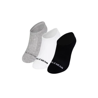 Kit 3 Pares de Meias Femininas Invisíveis Algodão Polo Wear Sortido