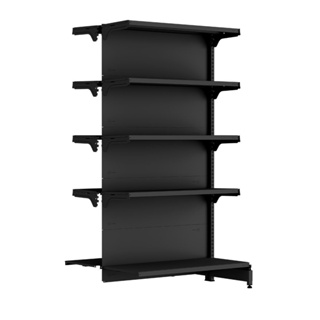 GONDOLA AMAPA FIT 60 CONTINUACAO CENTRO 1,70X0,90X0,70/0,80 COM 10 BANDEJAS PRETO
