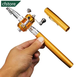 CFSTORE 1M Mini Vara De Pesca Com Caneta Retráctil De Bolso Ultra-Leve Jangada Longa Portátil E4S7