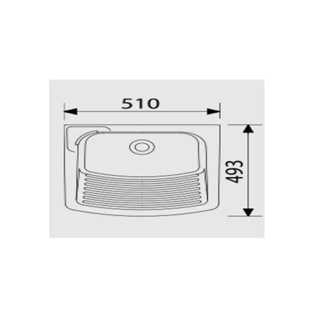 Tanque de Lavanderia 510x493mm Branco Fiori