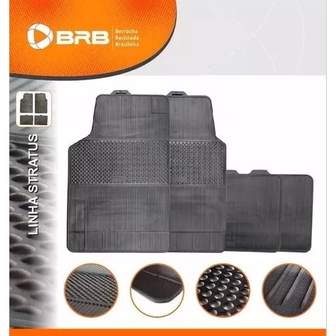 Tapete De Borracha Para Carro Universal BRB Unicol Borcol | Shopee Brasil