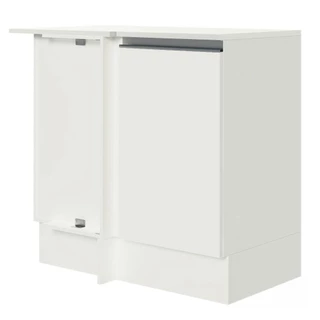 Balcão Armário de Cozinha de Canto 100% MDF com Tampo Branco Smart Madesa em Oferta na Shopee