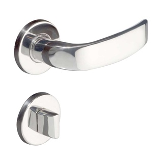 Fechadura para Banheiro Pado de Aço Zamac Victoria 55mm com Roseta Cromada