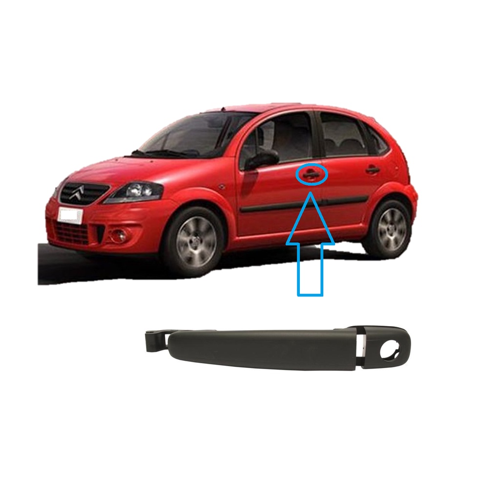 Macaneta Externa Esquerda Citroen C3 2004/2012 - 9101W3