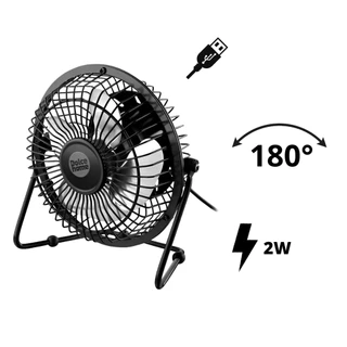 Mini ventilador mesa usb silencioso 4 pás 180 graus de ajuste