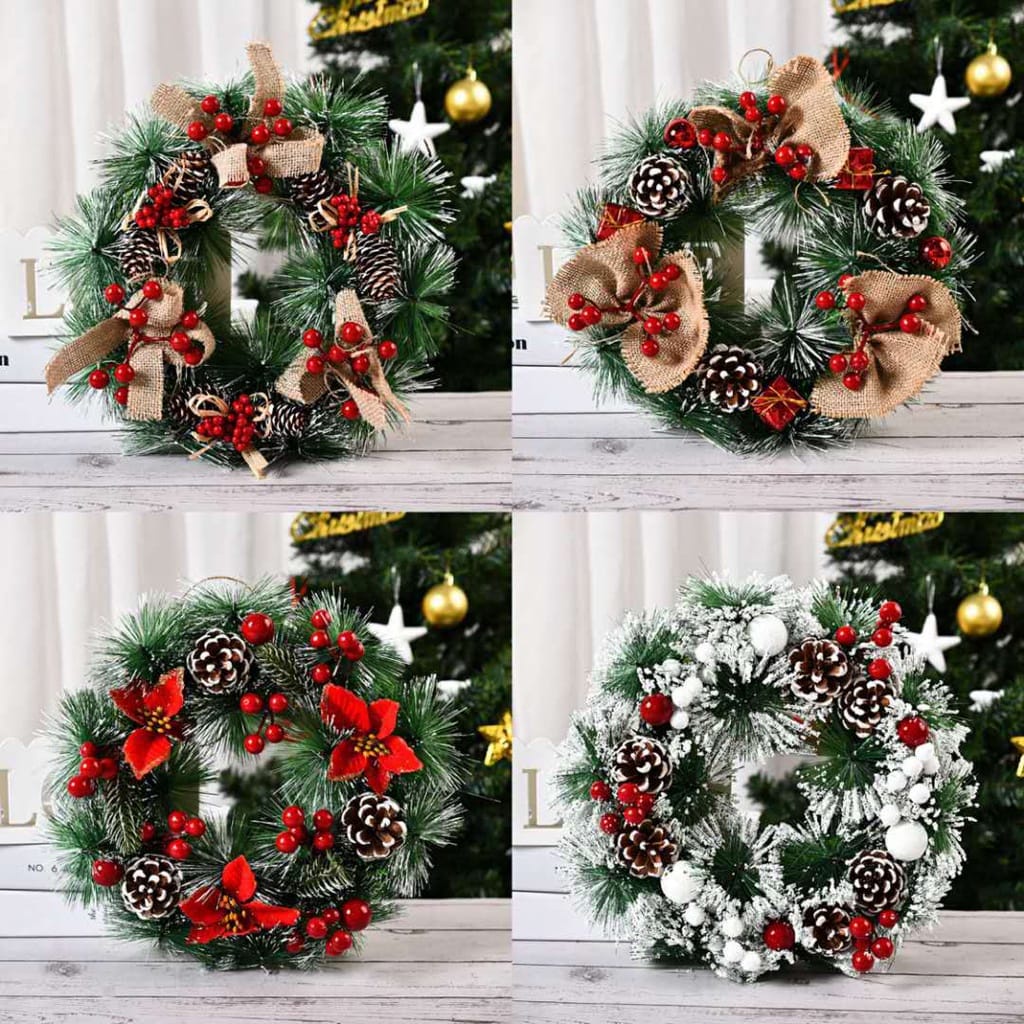 Garland Natal Porta Artificial Ornamento Pendurado 26cm Completo